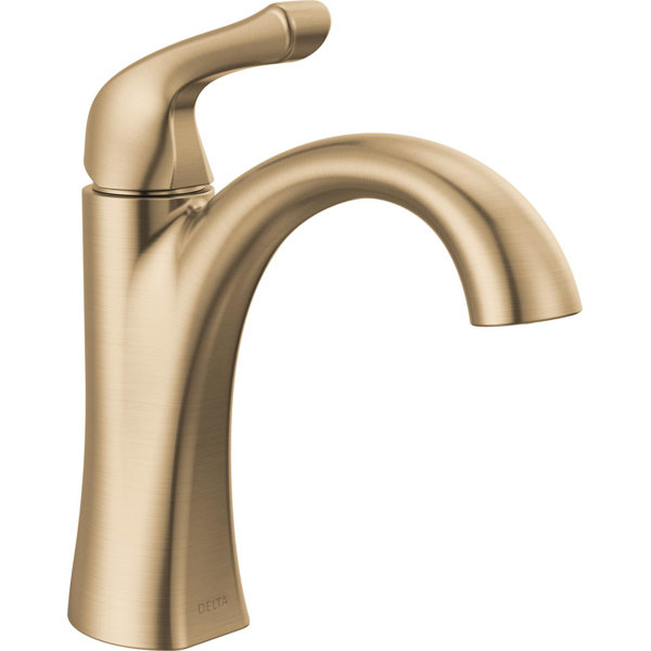 Delta Arvo Single Hole Bathroom Faucet with Drain Assembly, Single